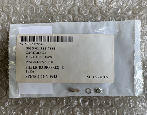 ROCKWELL COLLINS FILTER,RADIO FREQUENCY INTERFERE P/N 241-0725-010