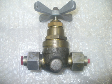 TP GLOBE VALVE 1/8 P/N 6GR800JPL/1906 6000 PSI H/S MIL-V-24109 ...