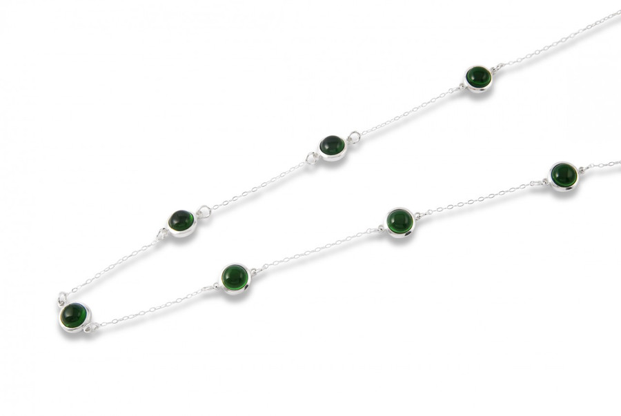 Sticks 7 gemstone microlink Necklace
