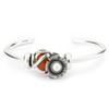 Trollbeads Framed By Flower Bead, On Silver Bangle