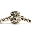 Trollbeads silver charm, Hydrangea on Chain, Fits Troll Bracelets