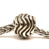 Trollbeads Silver Charm Waves on Trollbeads Bracelet