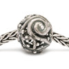 Trollbeads Silver Charm Soft Whorl on Troll Bracelet