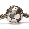 Trollbeads Silver Charm Soccer Ball on Troll Bracelet