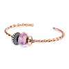 Trollbeads Twisted Copper Bangle with A Touch of Pink