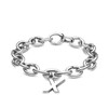 X Jewellery Letter X, Silver Charm On Bracelet