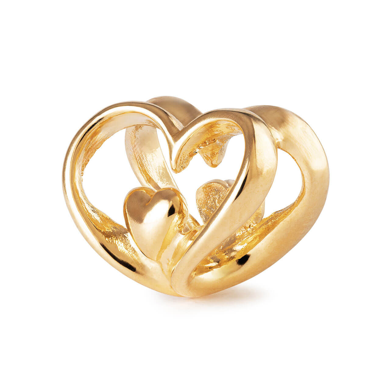 Heart to Heart Gold Plated Bead | Trollbeads Spring Stories in Bloom