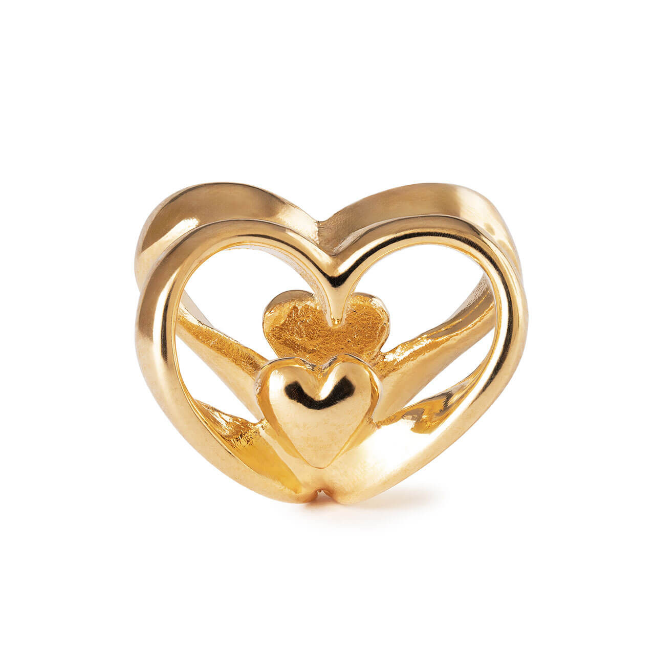 Heart to Heart Gold Plated Bead | Trollbeads Spring Stories in Bloom