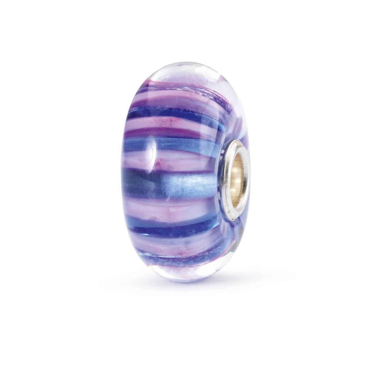 Trollbeads Violet Stripe glass bead | TrollbeadsAkron.com