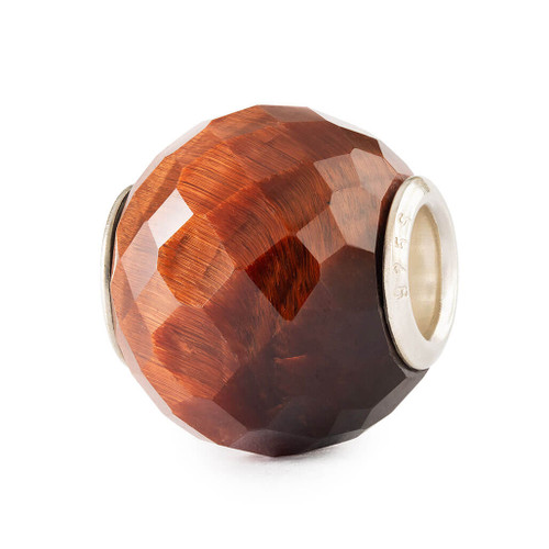Round Red Tiger Eye Faceted, Side