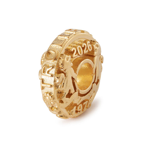 Trollbeads Jubilee Gold Plated, side view