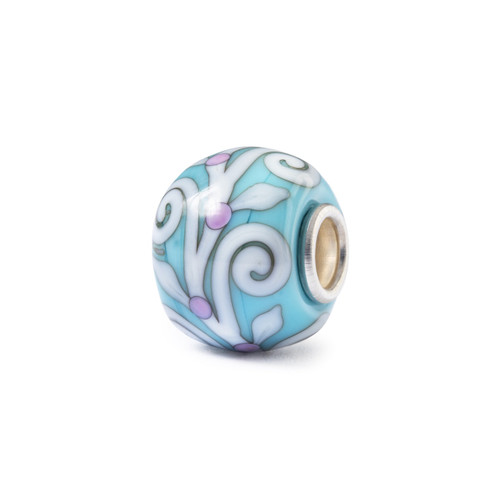 Trollbeads Waves of Life Glass Bead, Side View