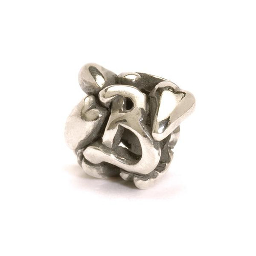 Letter Bead B, Silver