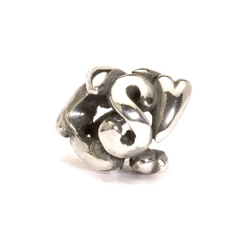 Letter Bead S, Silver