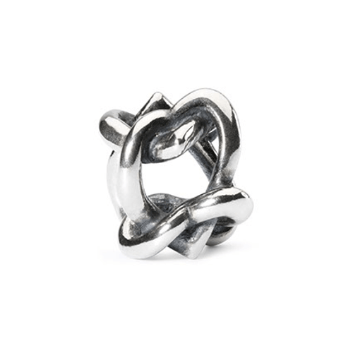 Trollbeads Heart 4 You, Silver Christmas 2014, Front View