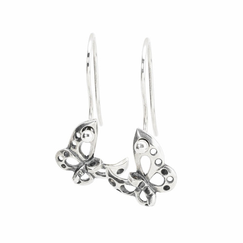 Trollbeads Dancing Butterfly Earrings with Hooks