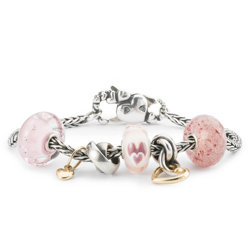 Trollbeads Pink and Gold Valentine's Bracelet Trollbeads Pink and Gold Valentine's Bracelet