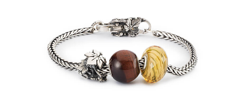 Trollbeads Silver Bracelet With Three Charms