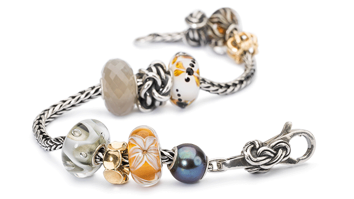 Trollbeads Bracelet wit Gold Charm