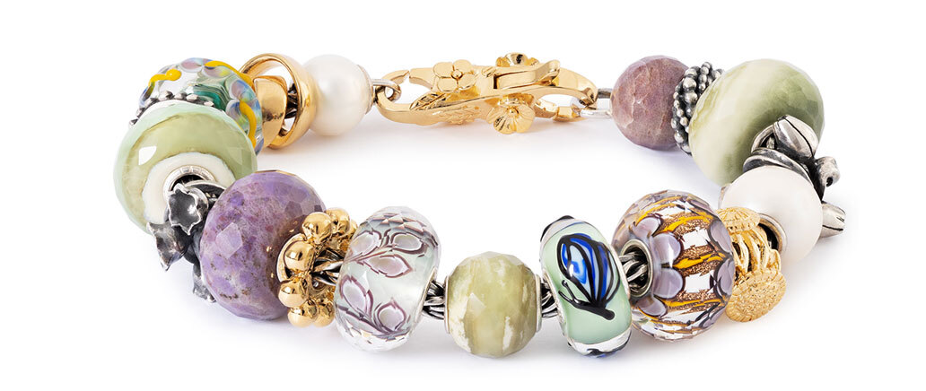 trollbeads-green-lavander-gold.jpg Trollbeads Green Lavender and Gold Bracelet