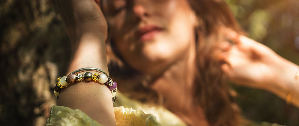 Trollbeads Model with Bracelet and Bangle