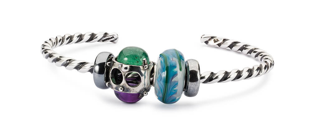 Trollbeads Twisted Bangle with Stone