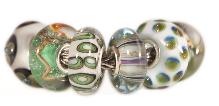 Universal Unique Trollbeads OOAK Glass Beads