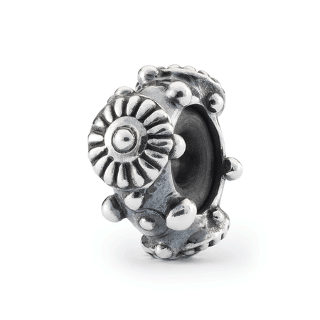 Trollbeads Damen-Bead Keimende Spacer 925 Silber Perle weiß - TAGBE-00213, Sterling Silver, Pearl