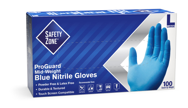 Powder Free Blue Nitrile Gloves - GNPR - Day Associates Inc.