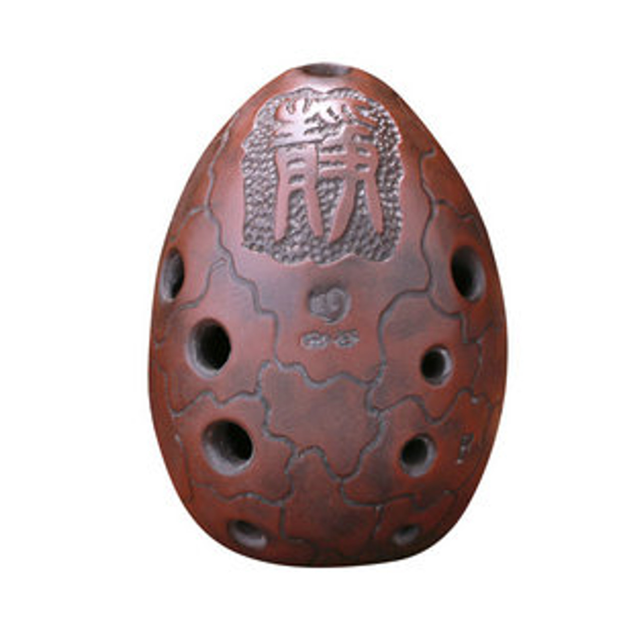 Professional Chinese Clay Flute Ancient Xun Instrument Egg Pattern Ocarina  10 Holes