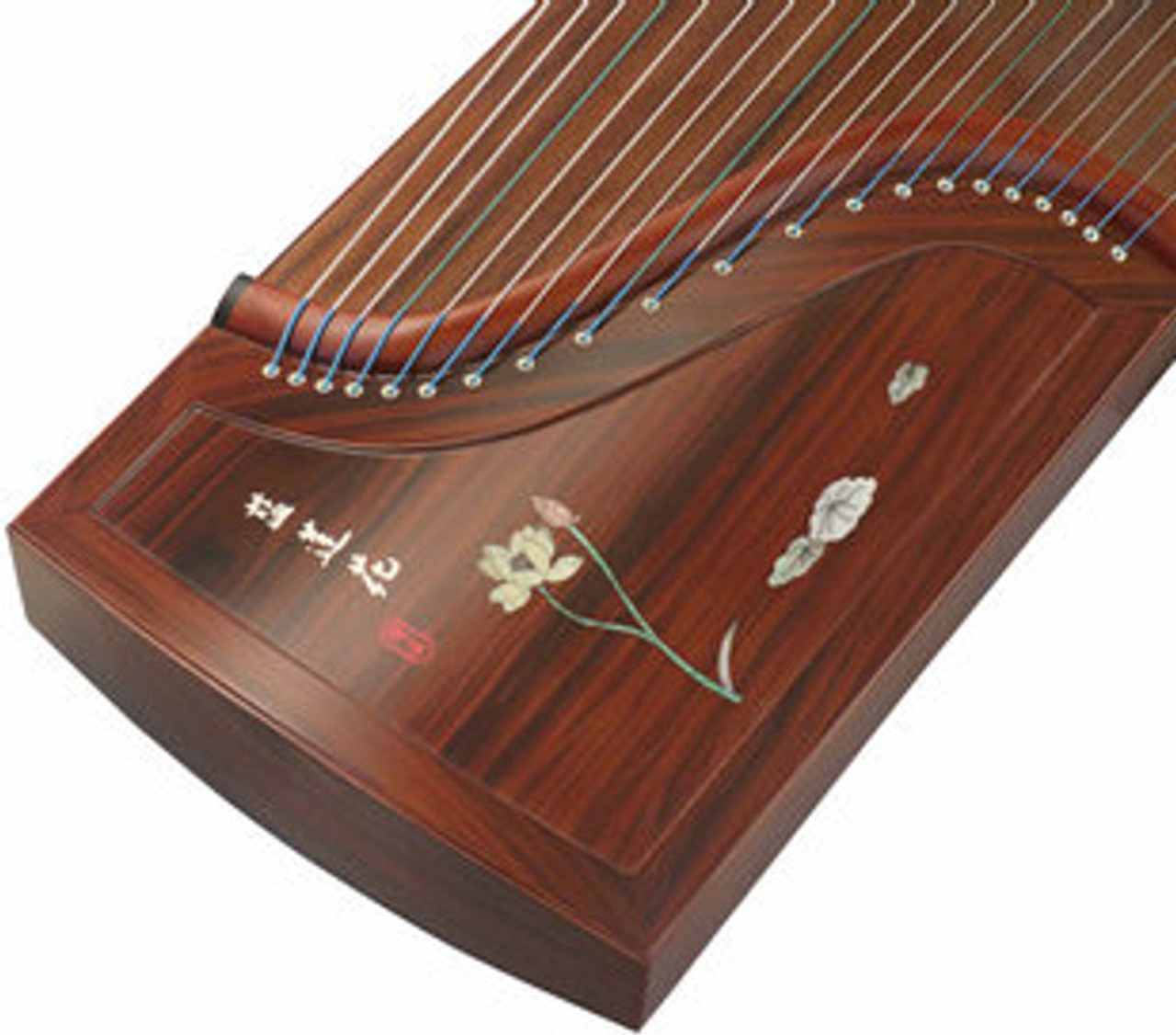 Professional Level Lotus Flower Shell Carved Guzheng Instrument Chinese  Zither Harp