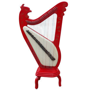 Buy Professional Modern Konghou Instrument Ancient Chinese Zither 27 Strings with Legs 箜篌