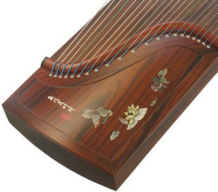 Kaufen Acheter Achat Kopen Buy Professional Level Fish & Lotus Shell Carved Guzheng Instrument Chinese Zither