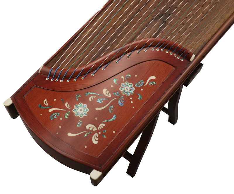 
Professional Level Flower Carved Shell Carved Guzheng Instrument Chinese Zither
