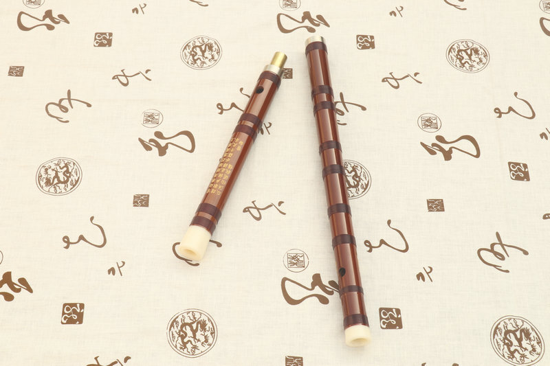 Concert Grade Bitter Bamboo Flute Chinese Dizi Instrument 2 Sections with Accessories 笛子 Concert Grade Bitter Bamboo Flute Chinese Dizi Instrument 2 Sections with Accessories 笛子