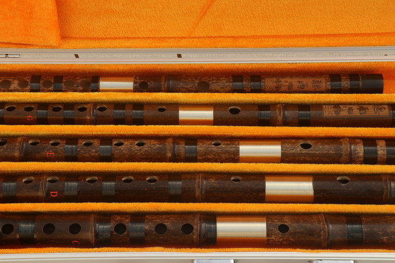 Buy Professional Level Chinese Purple Bamboo Flute Dizi Instruments Kit with Case 笛子