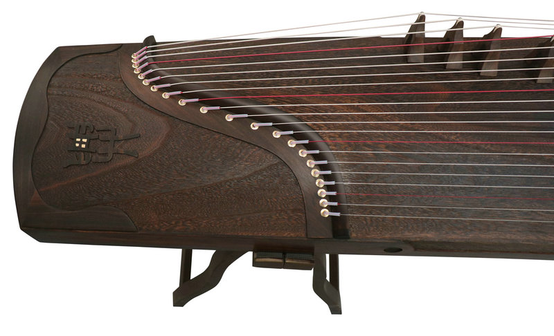 Premium Quality Whole Piece Digged Plain Surface Guzheng Instrument With Characters