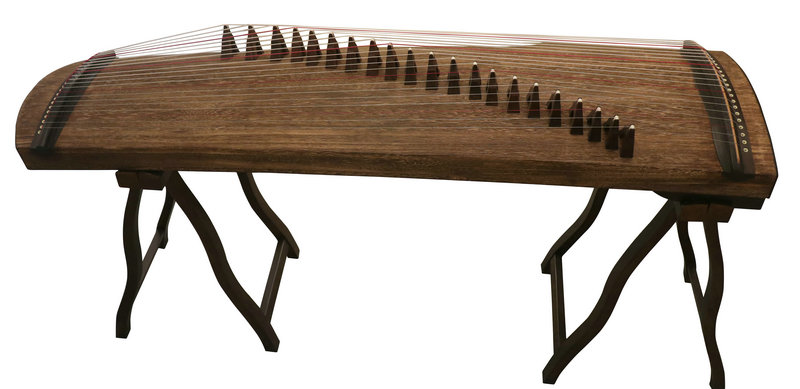 Premium Quality Whole Piece Digged Concise Style Travel Size Guzheng Instrument Chinese Zither