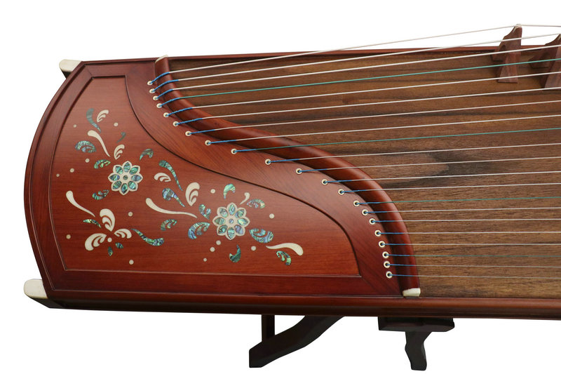 Professional Level Flower Carved Shell Carved Guzheng Instrument Chinese Zither