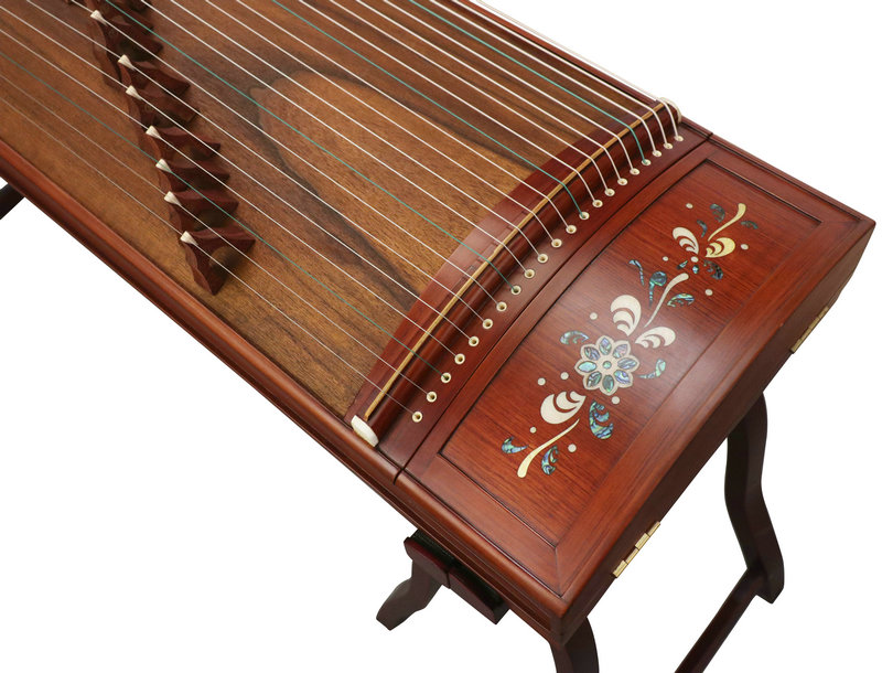 Professional Level Flower Carved Shell Carved Guzheng Instrument Chinese Zither