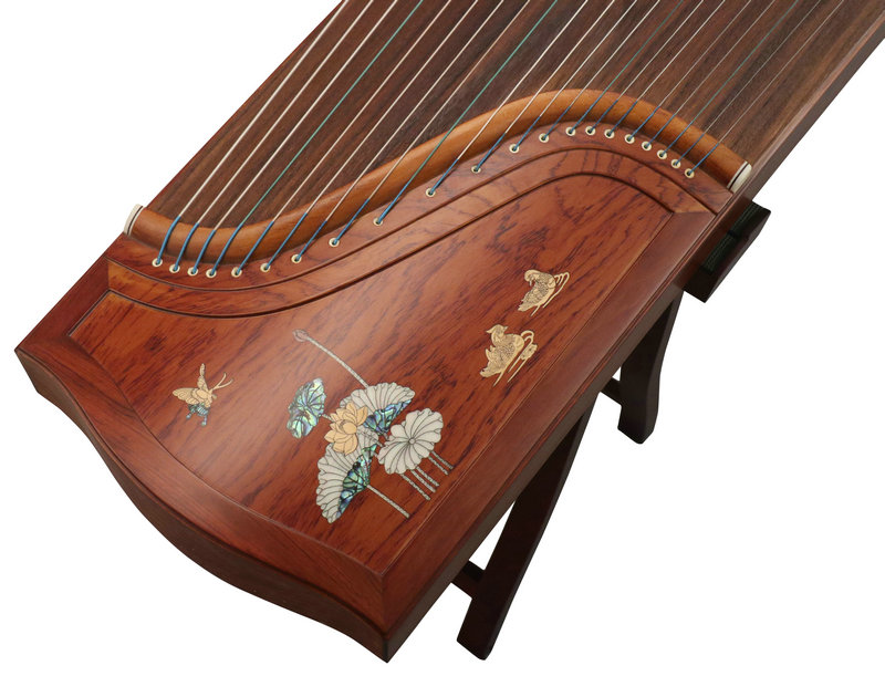 Concert Grade Lotus & Flower Guzheng Instrument Chinese Zither Harp