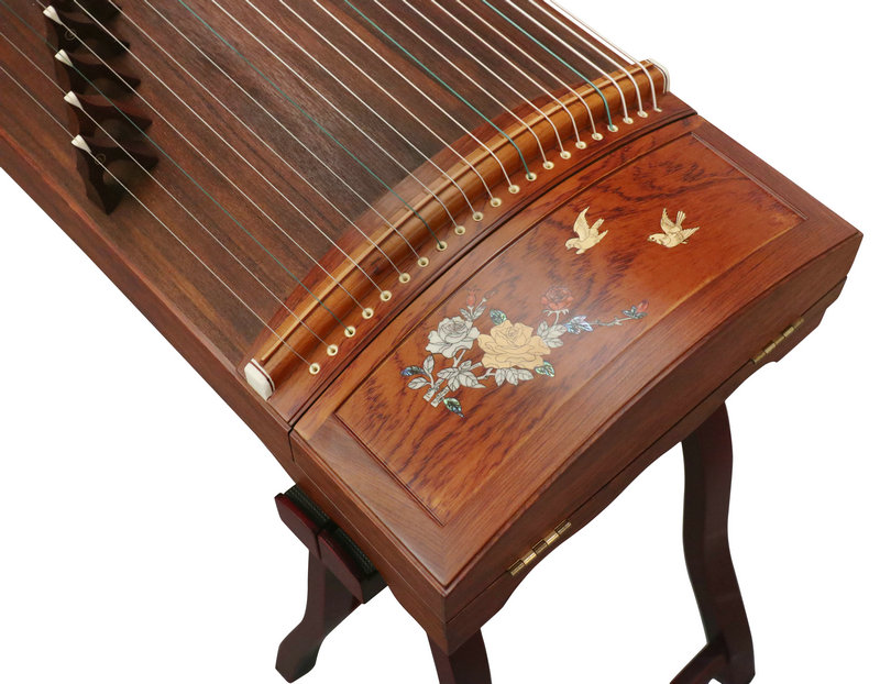 Concert Grade Lotus & Flower Guzheng Instrument Chinese Zither Harp