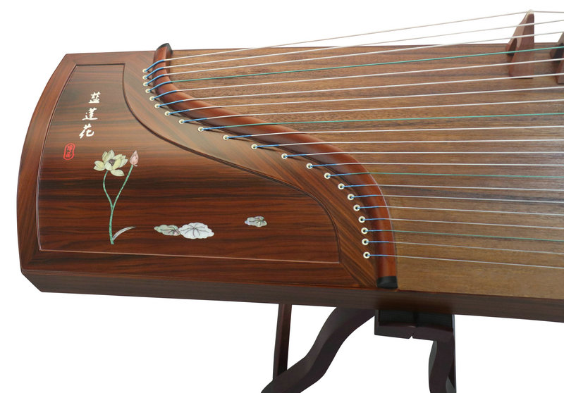 Professional Level Lotus Flower Shell Carved Guzheng Instrument Chinese Zither Harp