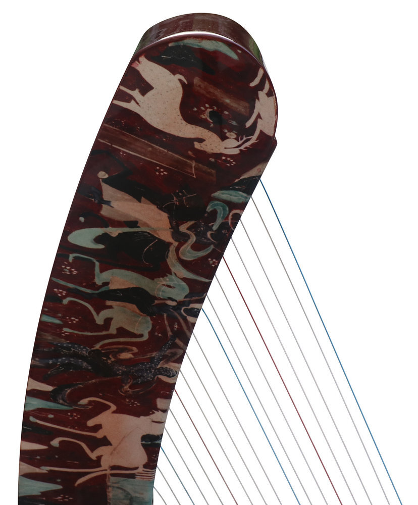 Professional Konghou Instrument Ancient Chinese Zither 23 Strings with