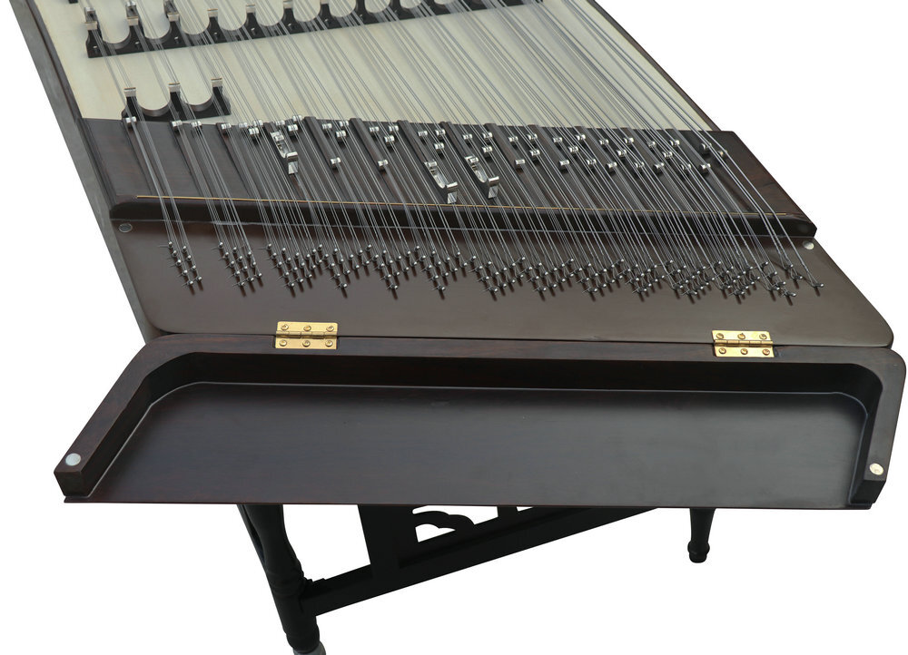 Buy Concert Grade Black Sandalwood Yangqin Instrument Chinese Hammered Dulcimer G402 Type with Accessories G402 扬琴