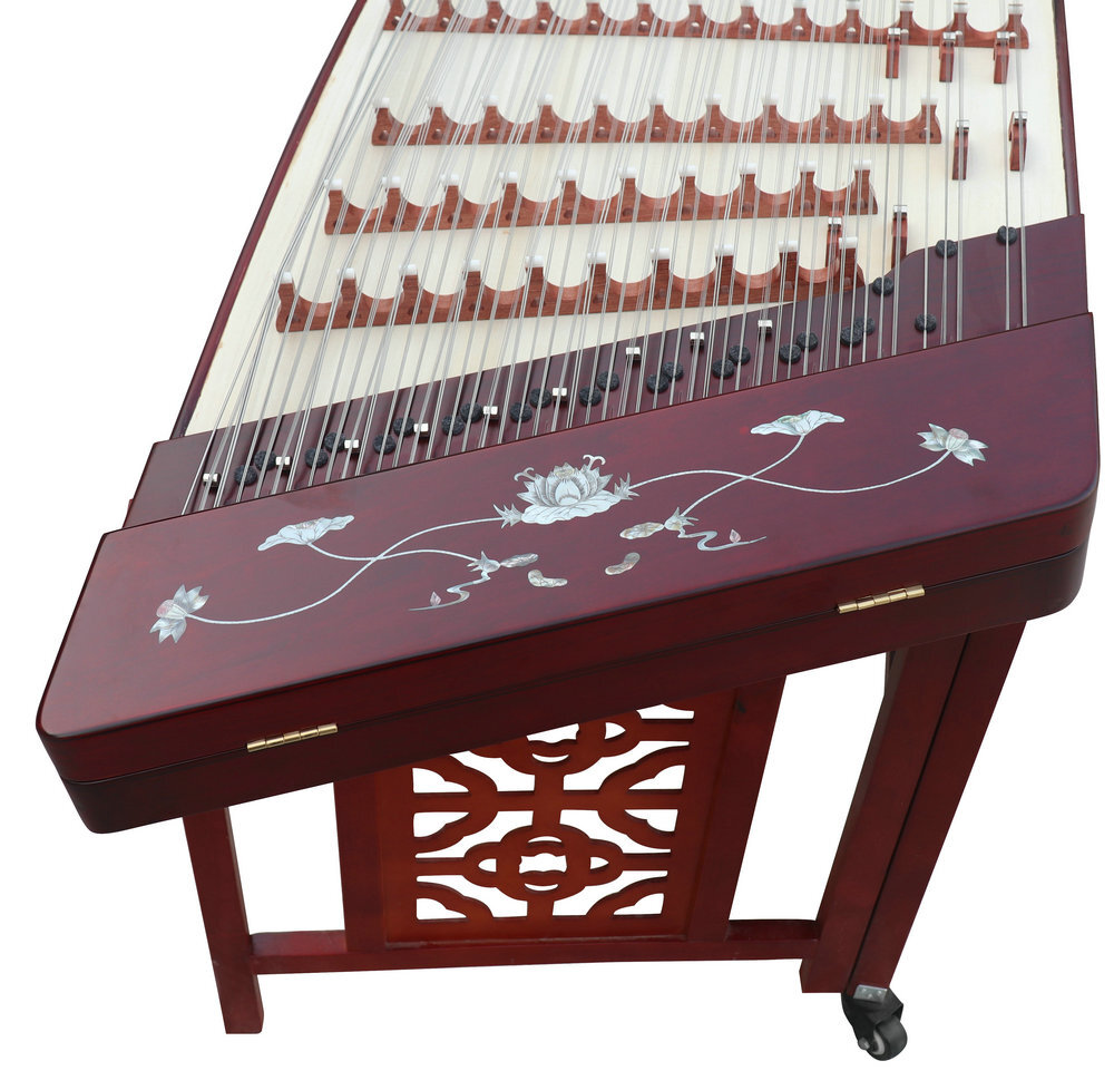 Buy Professional Hardwood Yangqin Instrument Chinese Hammered Dulcimer 402 Type with Accessories 402 扬琴v