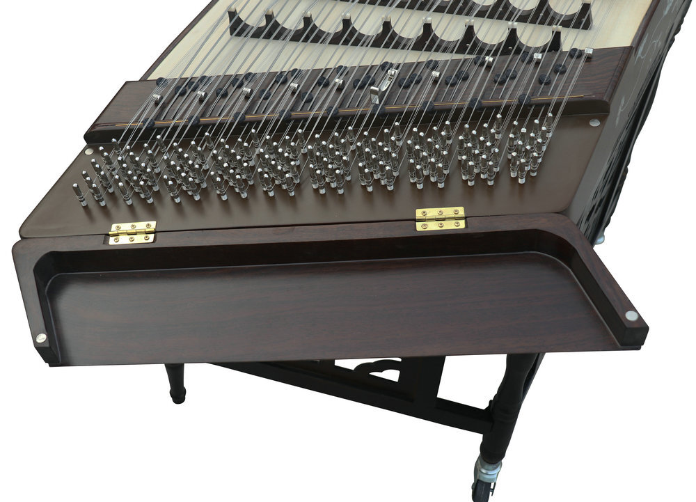 Buy Concert Grade Black Sandalwood Yangqin Instrument Chinese Hammered Dulcimer 405 Type with Accessories 405 扬琴