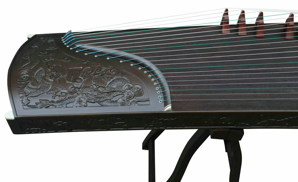 Professional Level Dragon Carved Guzheng Instrument Chinese Zither Guzheng