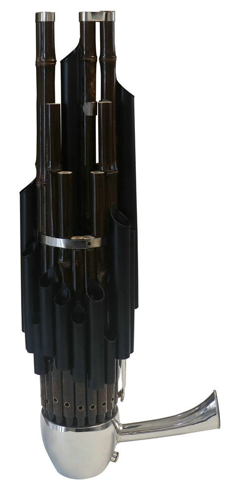 Buy Concert Grade Chinese Ancient Instrument Sheng 21 Pipes Bamboo and Black Pipes  & Extra Keyboards With Case 笙