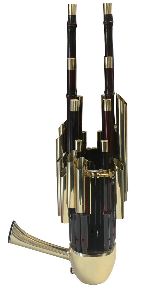 Buy Professional Level Chinese Ancient Instrument Golden Sheng 17 Pipes With Case 笙